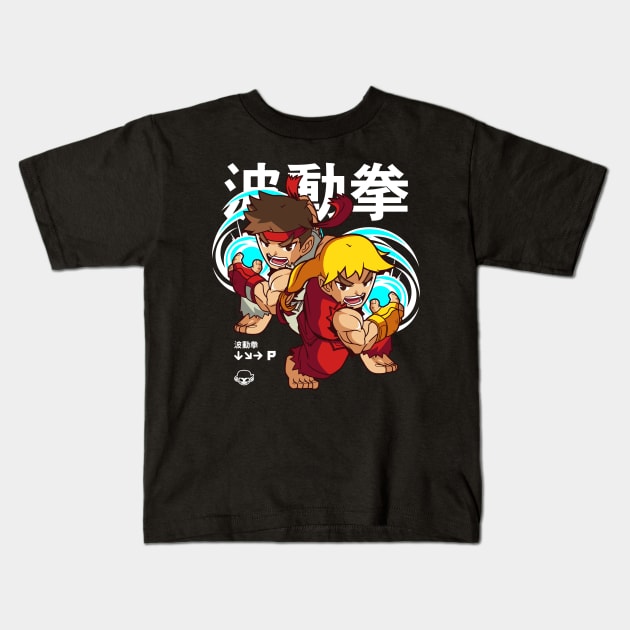 HADOUKEN x 2 Kids T-Shirt by mankeeboi